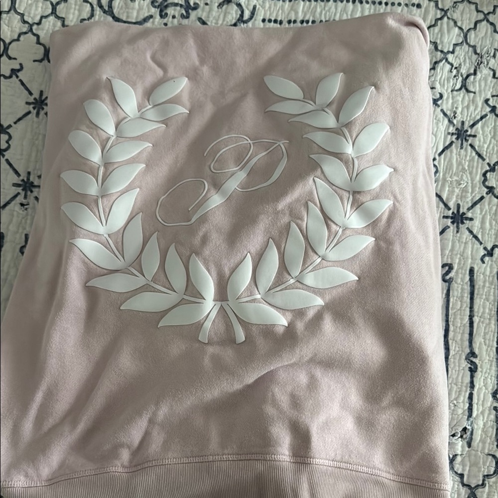 PINK Victoria's Secret Light Pink Hoodie with White Emblem